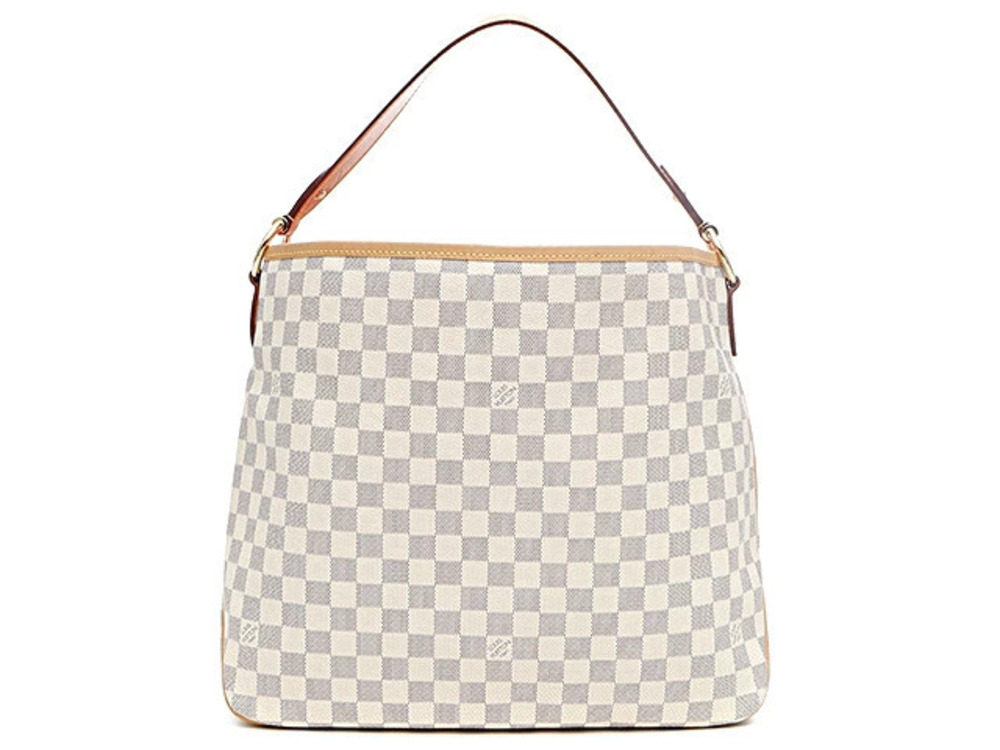 LOUIS VUITTON Delightful Shoulder Bag Hobo Damier Azur White